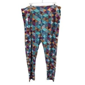 LuLaRoe Pants Women's Size 18 US / TC2 Multicolor Geometric Yoga Pants